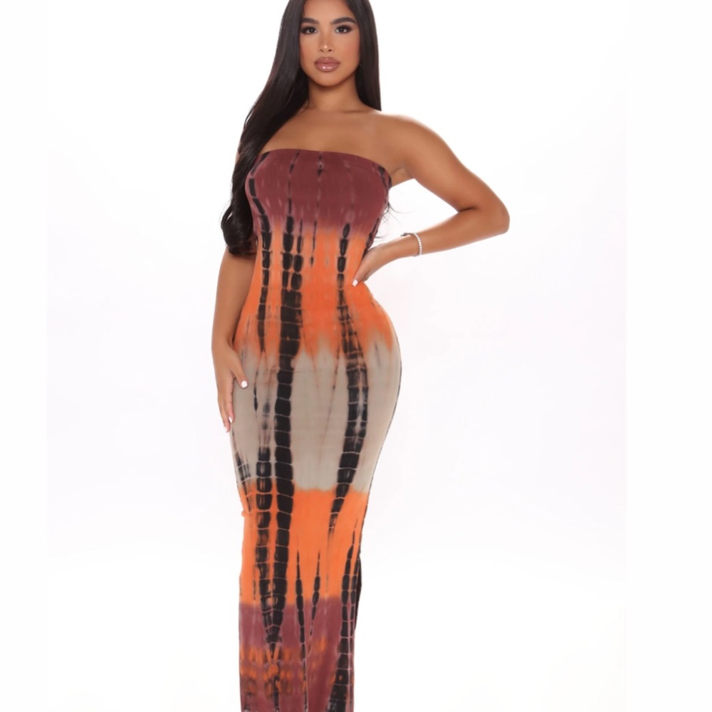 Fashion Nova Tie-Dye Maxi Dress